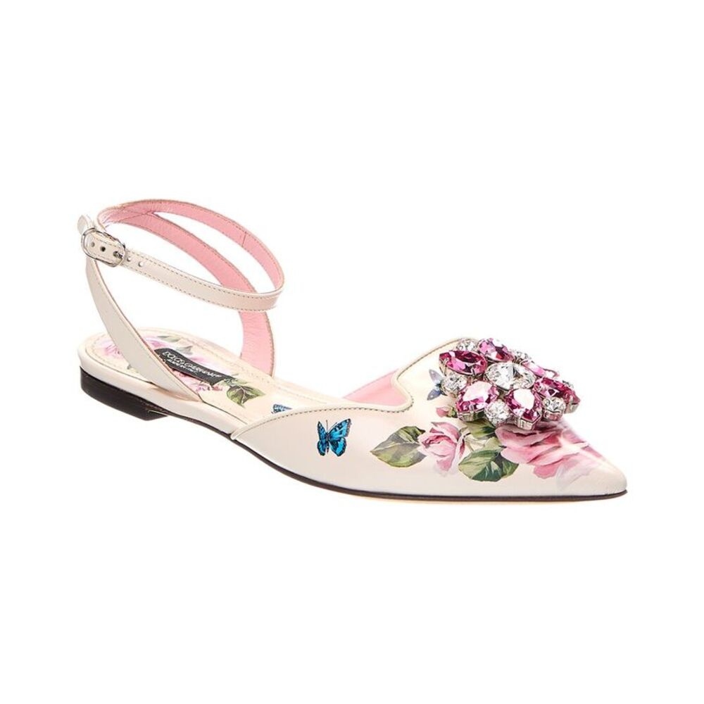 Dolce & Gabbana Leather Flat, White
